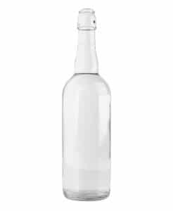 Beer bottle 750ml tall swing top glass white flint