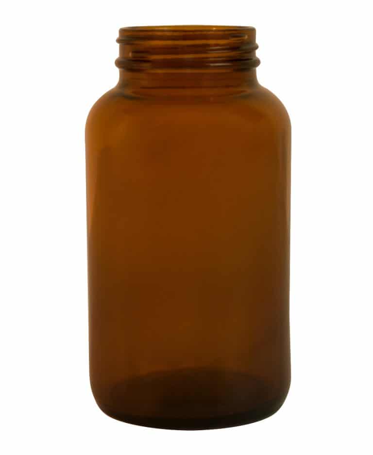 Powder jar 310ml 48/R3 glass amber
