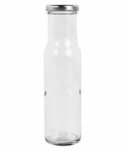 Sausfles rond 250ml 43TO glas wit