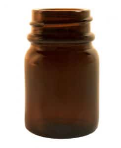 Powder jar 015ml 28/R3 glass amber