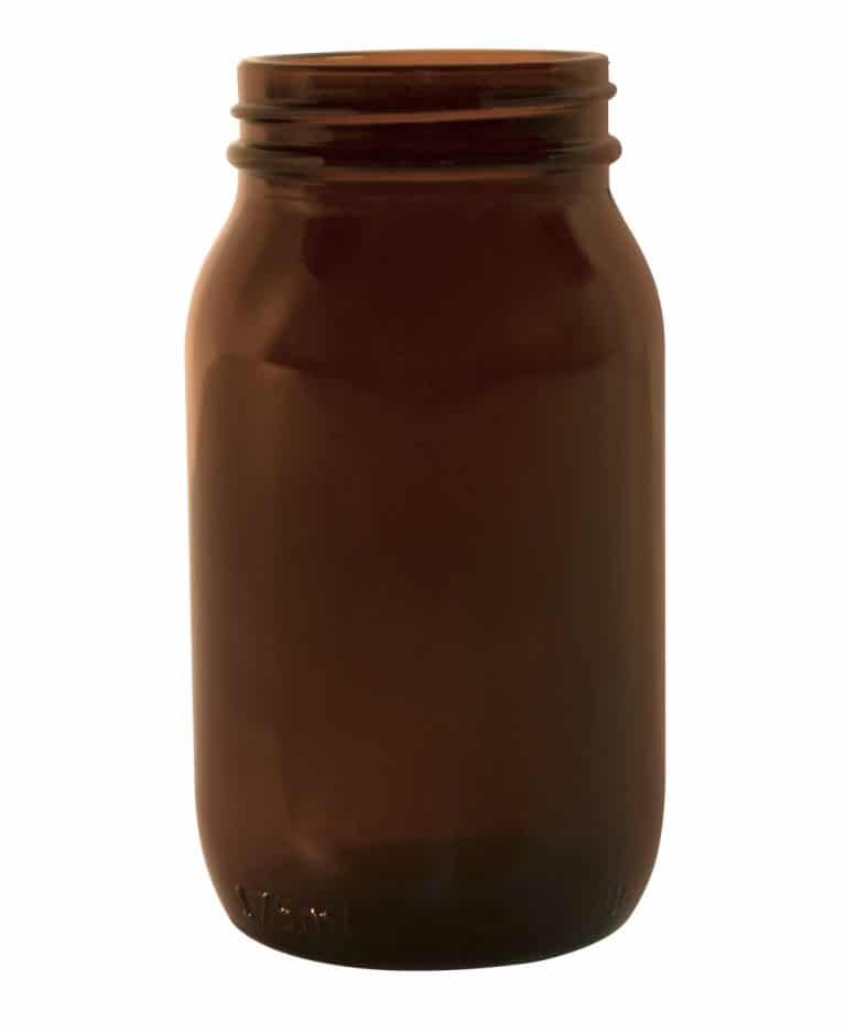 Powder jar 175ml 48/R3 glass amber