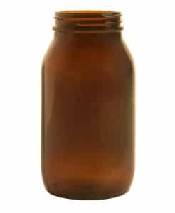 Powder jar 300ml 51/R3 glass amber