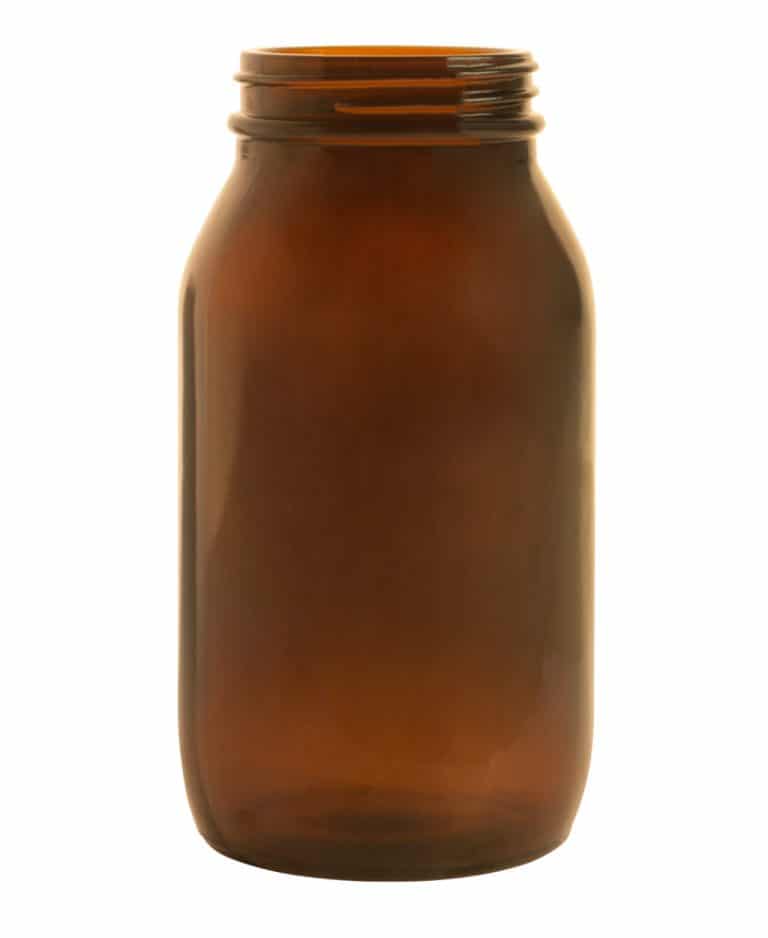 Powder jar 300ml 51/R3 glass amber