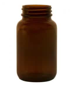 Powder jar 100ml 38/R3 glass amber