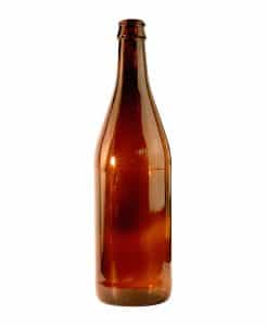 Botella de cerveza 660ml crown vidrio ambar