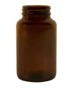 Powder jar 200ml 45/400 glass amber
