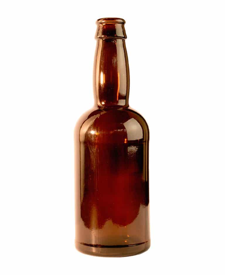Beer bottle 330ml crown glass amber