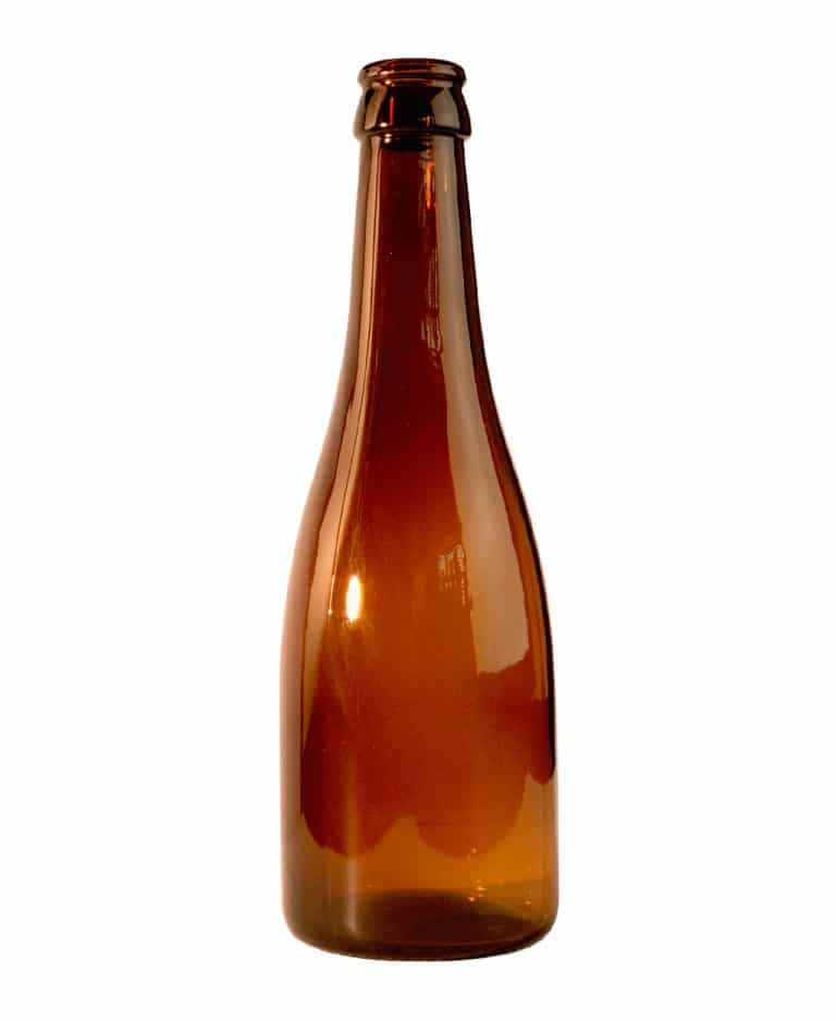 Botella de cerveza skittle 330ml crown vidrio ambar