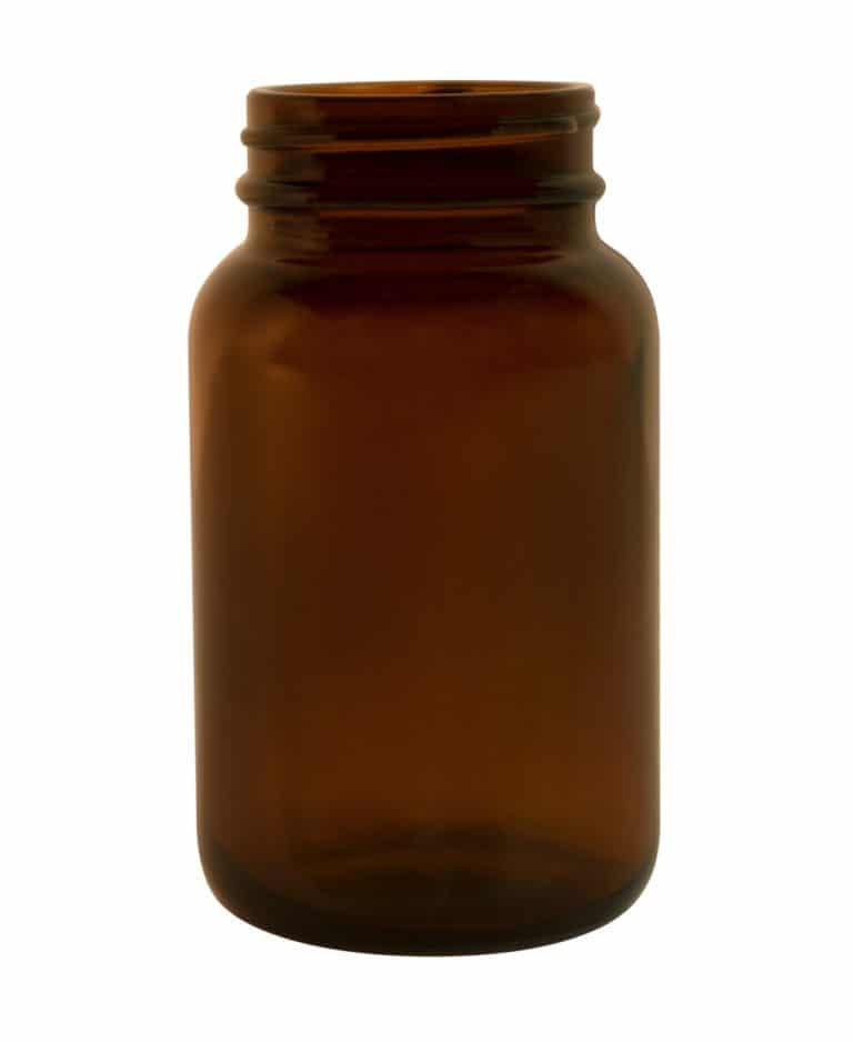 Powder jar 150ml 45/400 glass amber