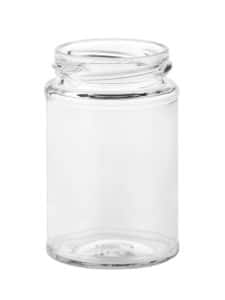 Food jar panelled 212ml 58TO glass white flint