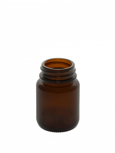 Powder jar 030ml 33/R3 glass amber