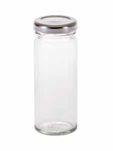 cylindrical jars 108ml glass food white flint twist off TO43