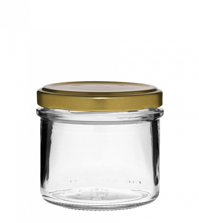 Verrine jar 130ml 63TO glass white flint with protection rim