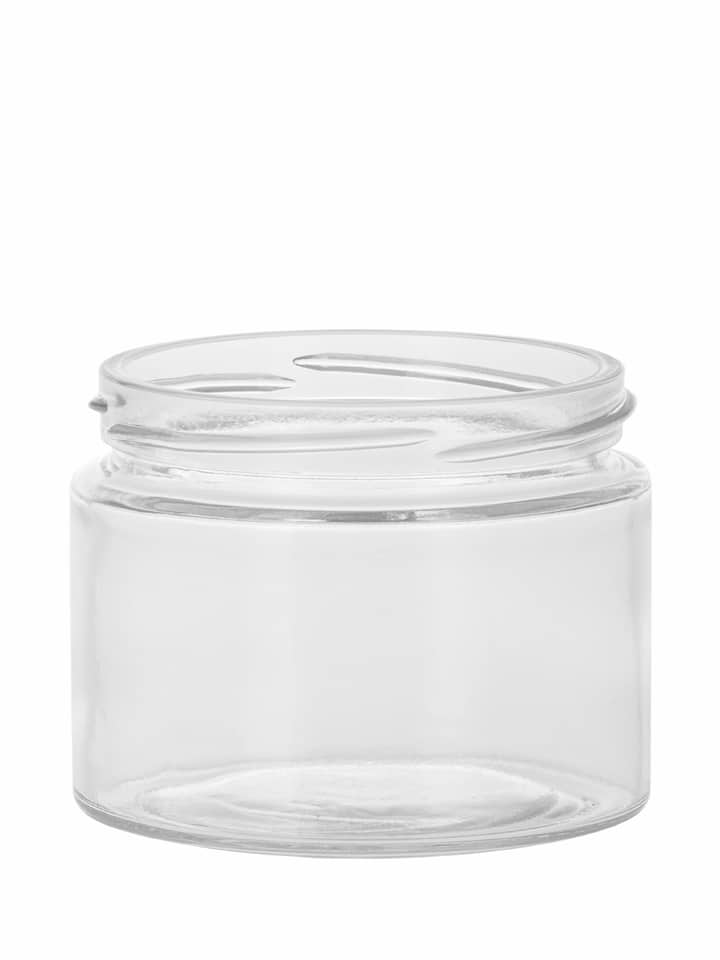 Jar 330ml TO82 glass white flint