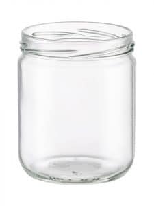 Jar 446ml TO82 glass white flint