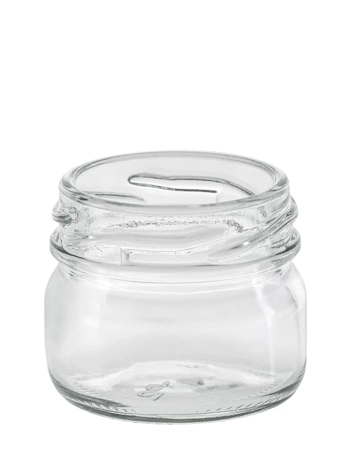 mini jar 028ml 43to glass white flint
