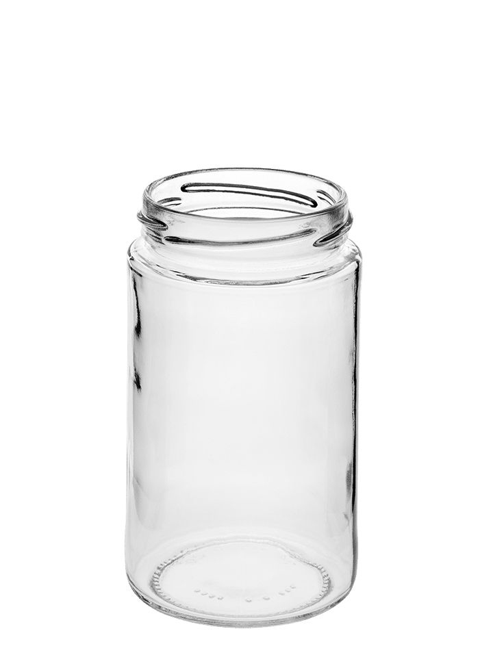 Glass Jar 370ml 66TO white flint Elegant