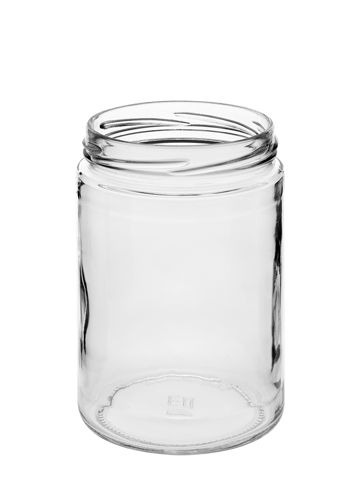Glass Jar 580ml 82TO whit flint elegant