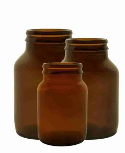product image of amber glass jars jaycap