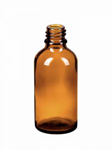 amber glass dropper bottle
