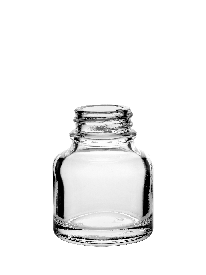 Ink Bottle 1oz (32ml) glass white flint