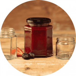 atmospheric glass jars for food