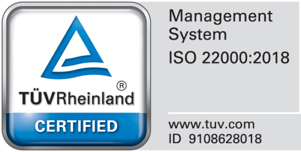 Pont Europe has successfully transitioned to ISO 22000:2018 after an audit with tüv rheinland