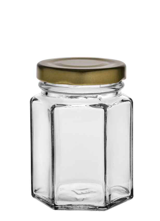 Sexkantig burk 110ml 48TO glas färglöst #2