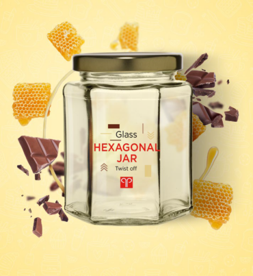 Hexagonal Jar Glass
