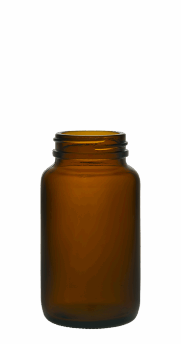 Pulverburk 175ml 45/400 glas bärnsten