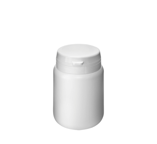 Roundpacker 100ml 43HG HDPE blanco #2